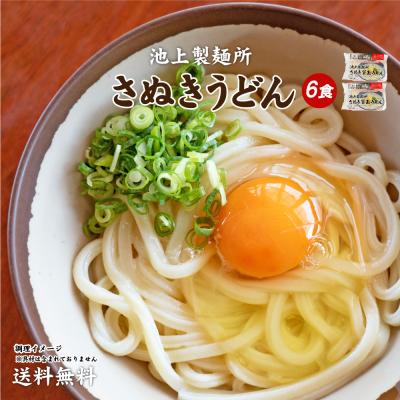 どんまい うどん 讃岐うどん 池上製麺所特製 釜玉うどん 6食 送料無料 得トクセール ポイント消化 お試し 期間固定 讃岐うどん ご当地グルメ 食物