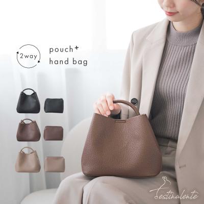 ハンドバッグ レディース ショルダーバッグ 2way バッグインバッグ ミニトートバッグ フェイクレザー 小さめ 巾着バッグ 小ぶり PUレザー 合皮 爆買