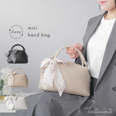 ハンドバッグ レディース 2way 小さめ 自立 ショルダーバッグ フェイクレザー 小ぶり 肩掛け PU スカーフ バッグ かばん 鞄 かわいい コンパクト 爆買
