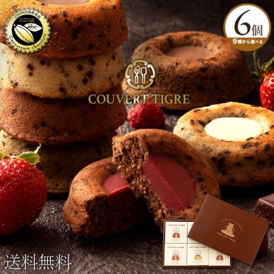 半額 SALE ギフト スイーツ クーベルティグレ お試し 9種から選べる6個 ティグレ チョコ 焼き菓子  送料無料 クーベルチュール ポイント利用