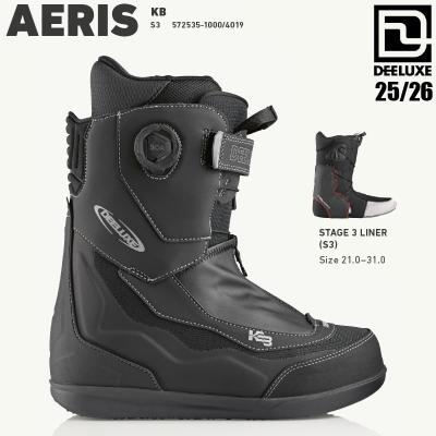 25-26 ディーラックス エアリス S3 スノーボード ブーツ DEELUXE AERIS S3 KB メンズ スノボ 熱成形 2026 日本正規品