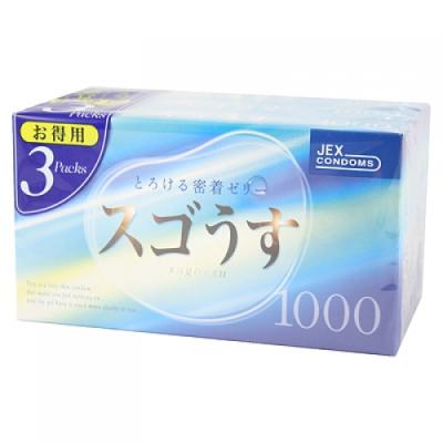 ジェクス スゴうす 1000 12個入り × 3箱 避妊具 - 最安値・価格比較 ジェクス スゴうす 1000 12個入り × 3箱 避妊具 - 最安値・価格比較