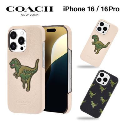 コーチ iPhone16 16pro スマホケース ブランド 恐竜 カバー かわいい おしゃれ スリム 薄型 コンパクト 女性 レディース ギフト プレゼント 誕生日 贈り物