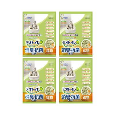 デオトイレ　飛び散らない消臭・抗菌サンド　お徳用４Ｌ×４袋　猫砂　ゼオライト　シリカゲル　お一人様１点限り