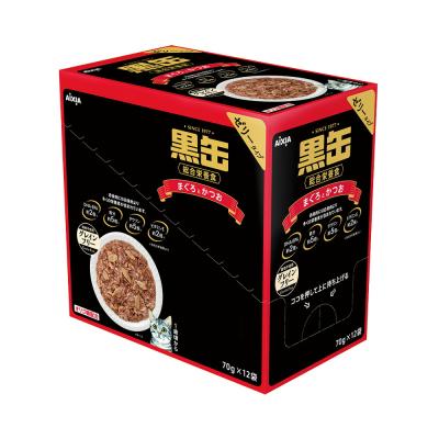 アイシア　黒缶パウチ　まぐろとかつお　７０ｇ×１２袋