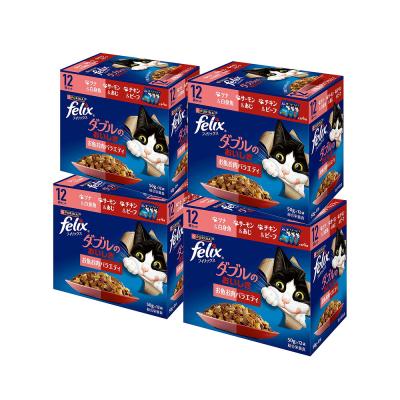 ピュリナ　フィリックスパウチ　ダブルのおいしさ　お魚お肉バラエティ　１２袋入り（５０ｇ×１２袋）×４