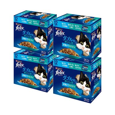ピュリナ　フィリックスパウチ　ダブルのおいしさ　お魚バラエティ　１２袋入り（５０ｇ×１２袋）×４