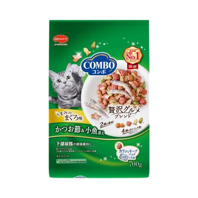 キャットフード　コンボ　まぐろ味・かつおぶし・小魚添え　７００ｇ　１２袋　国産