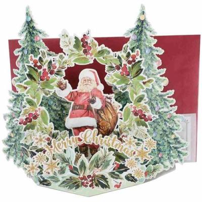 クリスマスカード Xmas Pop up Card series パノラマクリスマス