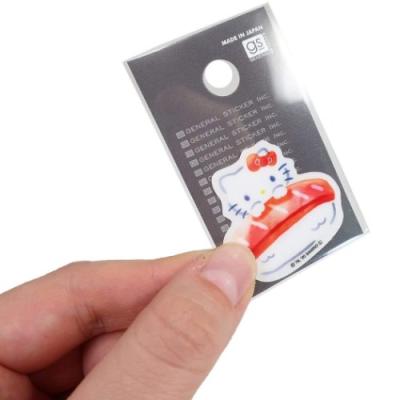 ハローキティ 防水 ステッカー ダイカット 透明 ステッカー お寿司バージョン サンリオ ゼネラルステッカー