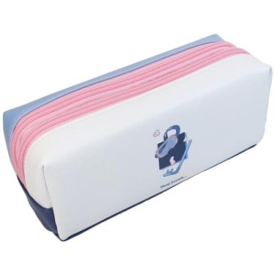 カラビナ付き ツインファスナー ペンケース 筆箱 ジブンマニア EMOTION