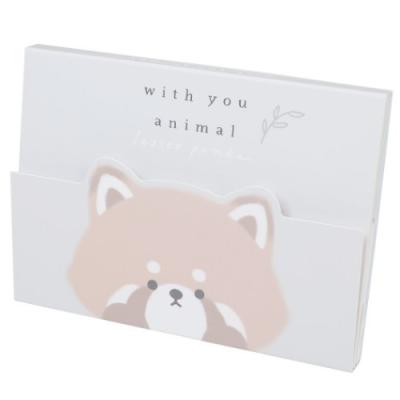 ダイカットカバー付き メモ メモ帳 with yo animal レッサー カミオ