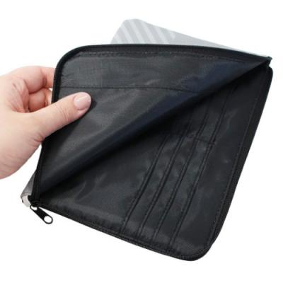 にゃんこ 母子手帳ケース 抗菌 スリム マルチケース ねこ クーザ グレー ママ雑貨