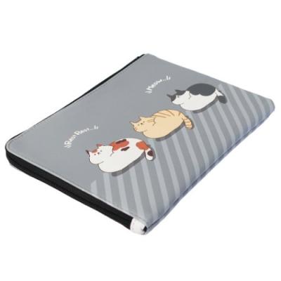 にゃんこ 母子手帳ケース 抗菌 スリム マルチケース ねこ クーザ グレー ママ雑貨