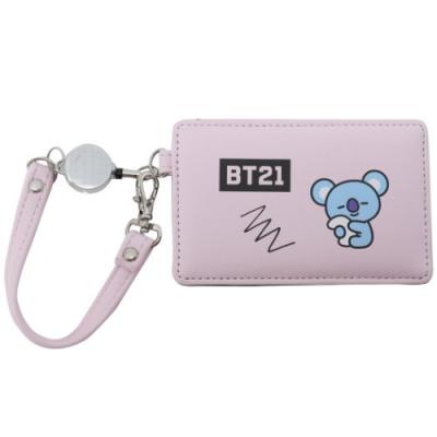 BT21 LINE FRIENDS キャラクター 定期入れ リール付き シングル パスケース KOYA 森本本店