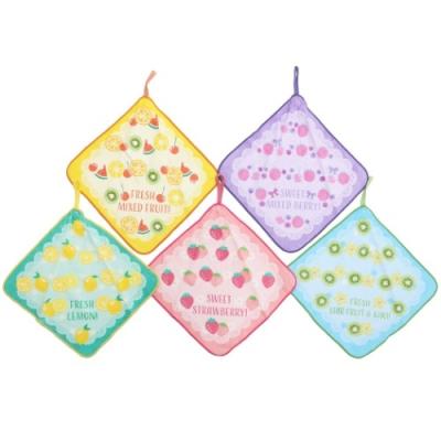 ループタオル ピッコリーノ 幼稚園 ループ付き ハンドタオル 5枚セット Piccolino メニーフルーツ 入園入学準備雑貨 キャラクター