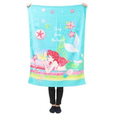 リトルマーメイド お昼寝ケット ディズニープリンセス キッズ タオルケット キャラクター ボタニカルグリーン