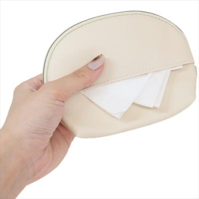 ミニポーチ ポシェブーケ ポケットティッシュポーチ ライトベージュ 小物入れ ポケットティッシュケース おしゃれ