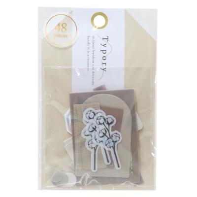 フレークシール タイポリーステッカー ベージュ クーリア