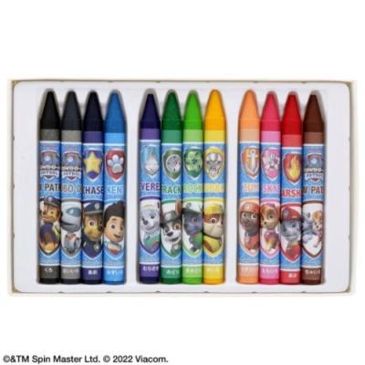 パウパトロール アニメキャラクター 12色 クレヨン 水でおちやすい クレヨン