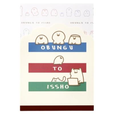 お文具といっしょ メモ帳 ダイカットメモA6 ホワイト サンスター文具