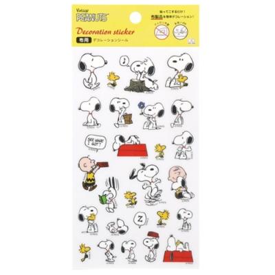 PEANUTS スヌーピーキャラクターシールセット　18シート キャラシール シールシート スヌーピー ピーナッツ スヌーピーと仲間