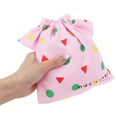 クレヨンしんちゃん グッズ 巾着袋 アニメキャラクター パジャマ型きんちゃくポーチ ピンク