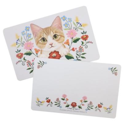 フェリシモ猫部 ねこ 通販 ミニ メッセージカード ミニ ネームカード 8枚セット ANC-30