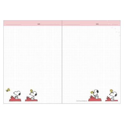 スヌーピー 22年 手帳 B6 ダブル マンスリー 手帖 キャラクタースケジュール帳 ガントチャート ピーナッツ ドリンク 令和4年 人気海外一番