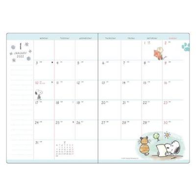 上等 スヌーピー B6 ブロック ウィークリー 22 手帳 ハウス ピーナッツ Apj 受賞店