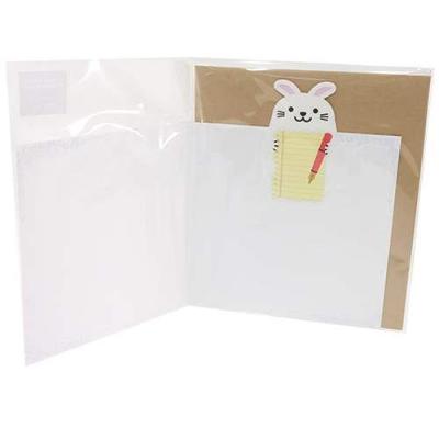 色紙 23.1×27.1cm アニマルノート2つ折り色紙 APJ 寄せ書き うさぎ