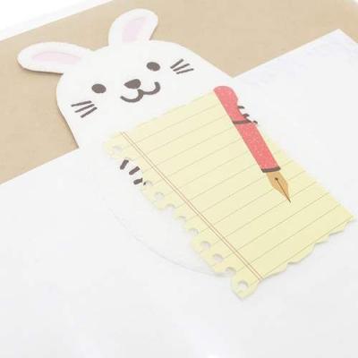 色紙 23.1×27.1cm アニマルノート2つ折り色紙 APJ 寄せ書き うさぎ