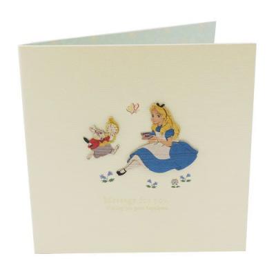 Disney（ディズニー） ふしぎの国のアリス 二つ折りミニ色紙