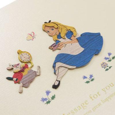 ふしぎの国のアリス 二つ折りミニ色紙 ナチュラルシール付 ディズニーキャラクター寄せ書きグッズ メール便可 キャラクターのシネマコレクション 通販 Paypayモール