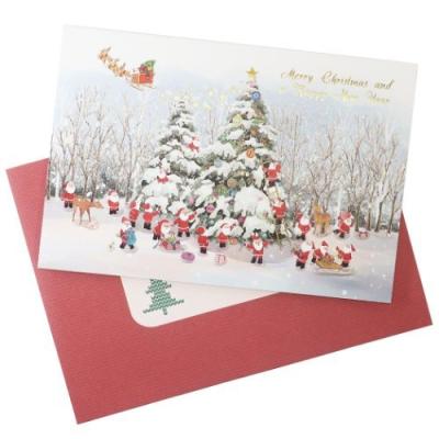 ミニサンタ クリスマスカード グリーティングカード ツリー3 Apj 封筒付き キャラクターのシネマコレクション 通販 Paypayモール