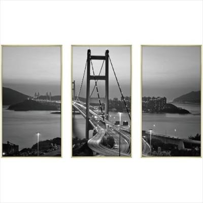 デザイナーズアート 50×90×4cm×3枚 モノクロ 写真 白黒 アート 額付き