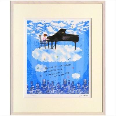 額装品 アートフレーム はりたつお 雲の上の演奏会 美工社 36.5×44×2cm