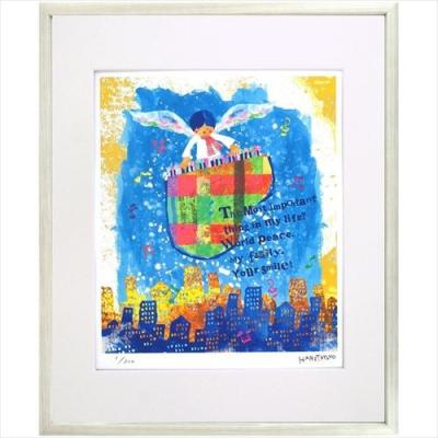 額装品 アートフレーム はりたつお 街にはなそう、たくさんの詩 美工社