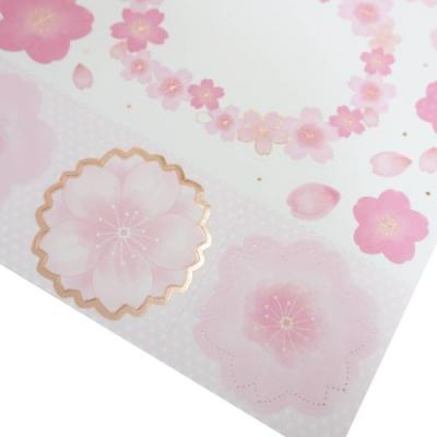 桜 メモリアル雑貨 メッセージ 色紙シール セット クローズピン タイトルシール1枚＆寄せ書きシール12枚＆飾りシール 寄せ書き