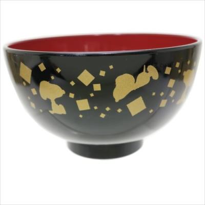 塗汁椀 お椀 スヌーピー 筆唐草 ピーナッツ 金正陶器 ギフト雑貨 日本製和食器