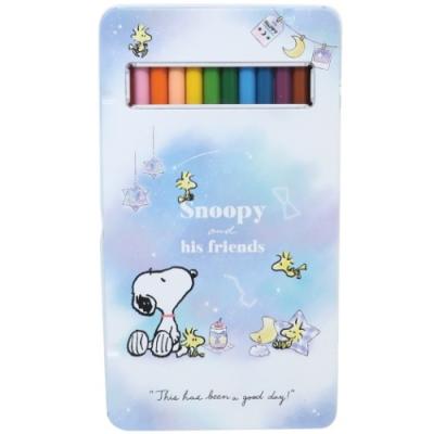 SNOOPY 色鉛筆 スヌーピー 缶入り 12色いろえんぴつ ピーナッツ