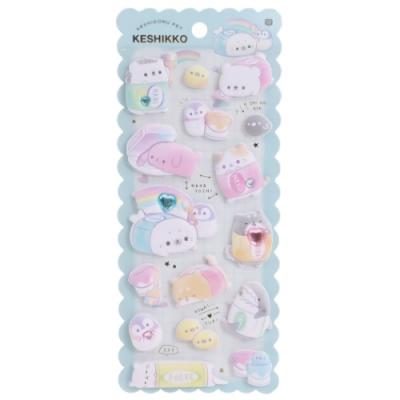 シール シート もちもちマシュマロシール ケシッコ ラインストーン付き