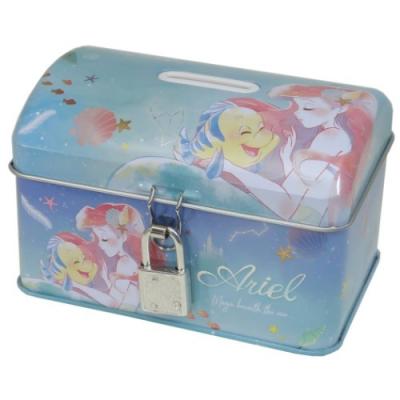 貯金箱 リトルマーメイド 鍵付き タカラバコ 缶 超激得sale バンク クラックス ディズニープリンセス アリエル