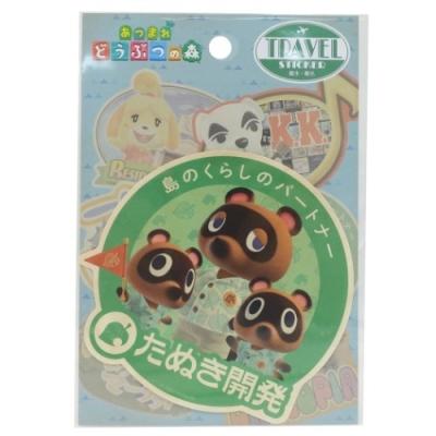トラベル ステッカー ビッグ シール あつまれ どうぶつの森 たぬき開発