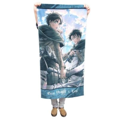 バスタオル 進撃の巨人 ビジュアル ビッグタオル 1 エレン＆リヴァイ