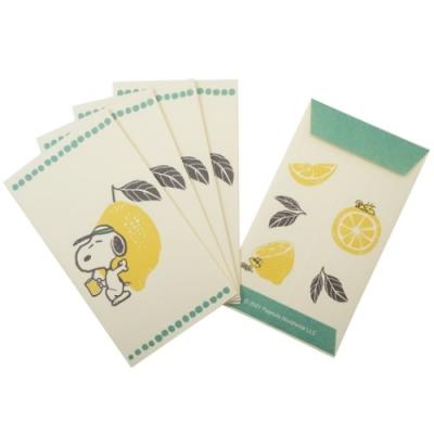 出群 スヌーピー キャラクター ぽち袋 和紙 ポチ袋 5枚セット 伊予和紙 レモン ピーナッツ グッズ 割り引き