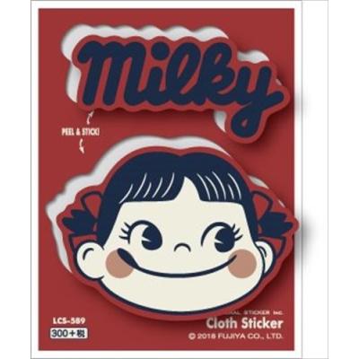 不二家のミルキー クロス素材ステッカー ペコちゃん ウォールデコステッカー キャラクター グッズ ゼネラルステッカー デコシール 耐水仕様 通販
