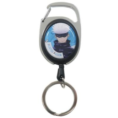 呪術廻戦 少年ジャンプ アニメキャラクター リール付き キーホルダー カラビナ キーリール 五条悟 キャラクターのシネマコレクション 通販 Paypayモール