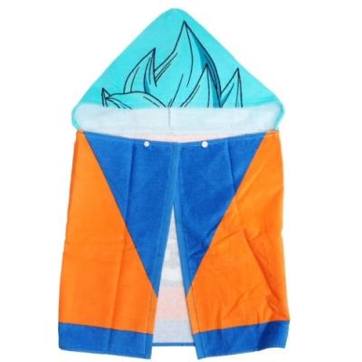 ドラゴンボール超 変身タオルポンチョ フード付き コンパクト バスタオル なりきり悟空 少年ジャンプ 林タオル