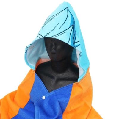 ドラゴンボール超 変身タオルポンチョ フード付き コンパクト バスタオル なりきり悟空 少年ジャンプ 林タオル